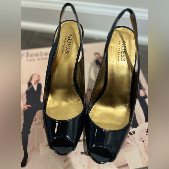 Guess by Marciano Navy Patent Leather Heels - Picture 3 of 8